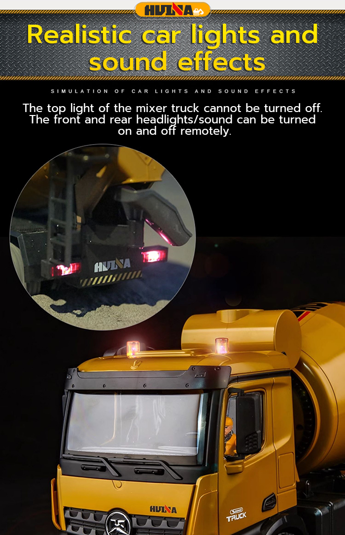 Remote Control Alloy Mixer Truck-Rechargeable Children's Construction ...