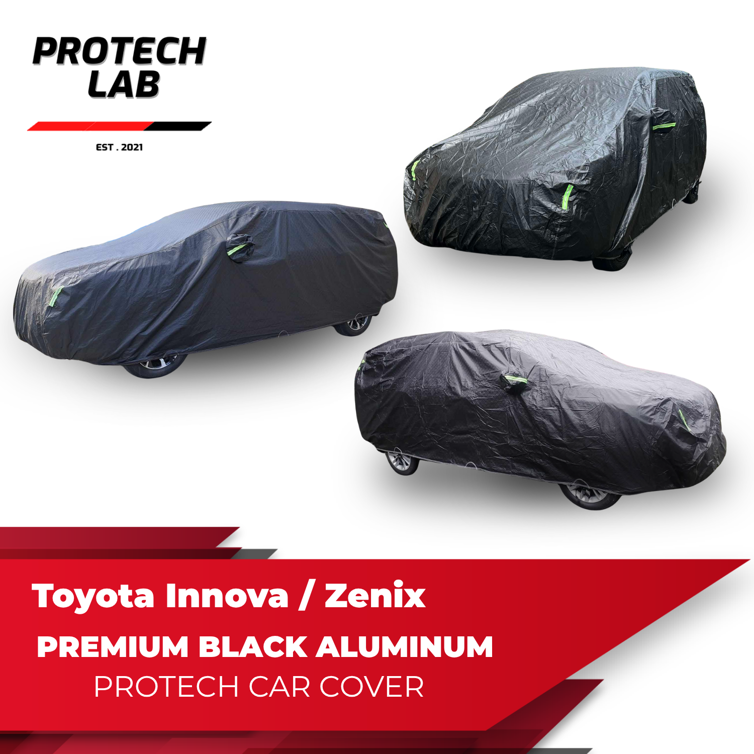 Toyota Innova / Zenix Protech Lab - Premium 3-Layered All Weather BLACK ...