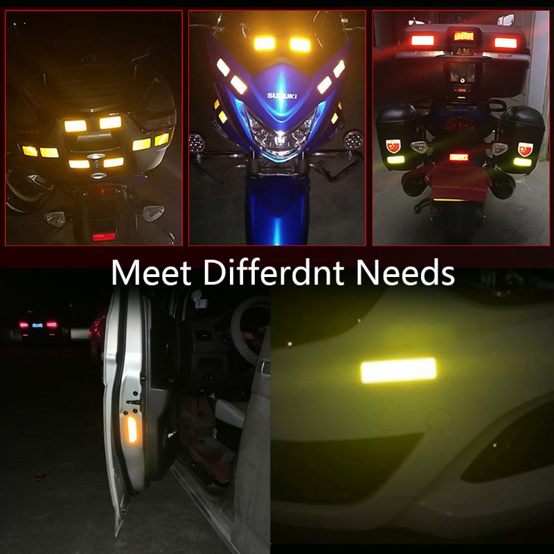COD Reflective Sticker for Motorcycle 1/10pcs Waterproof Sunproof Night ...