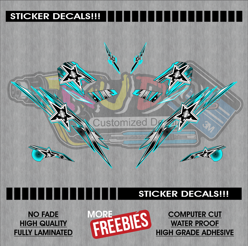 Sticker Decals For Click 125i V3 Star Decals with Freebies | Shopee ...