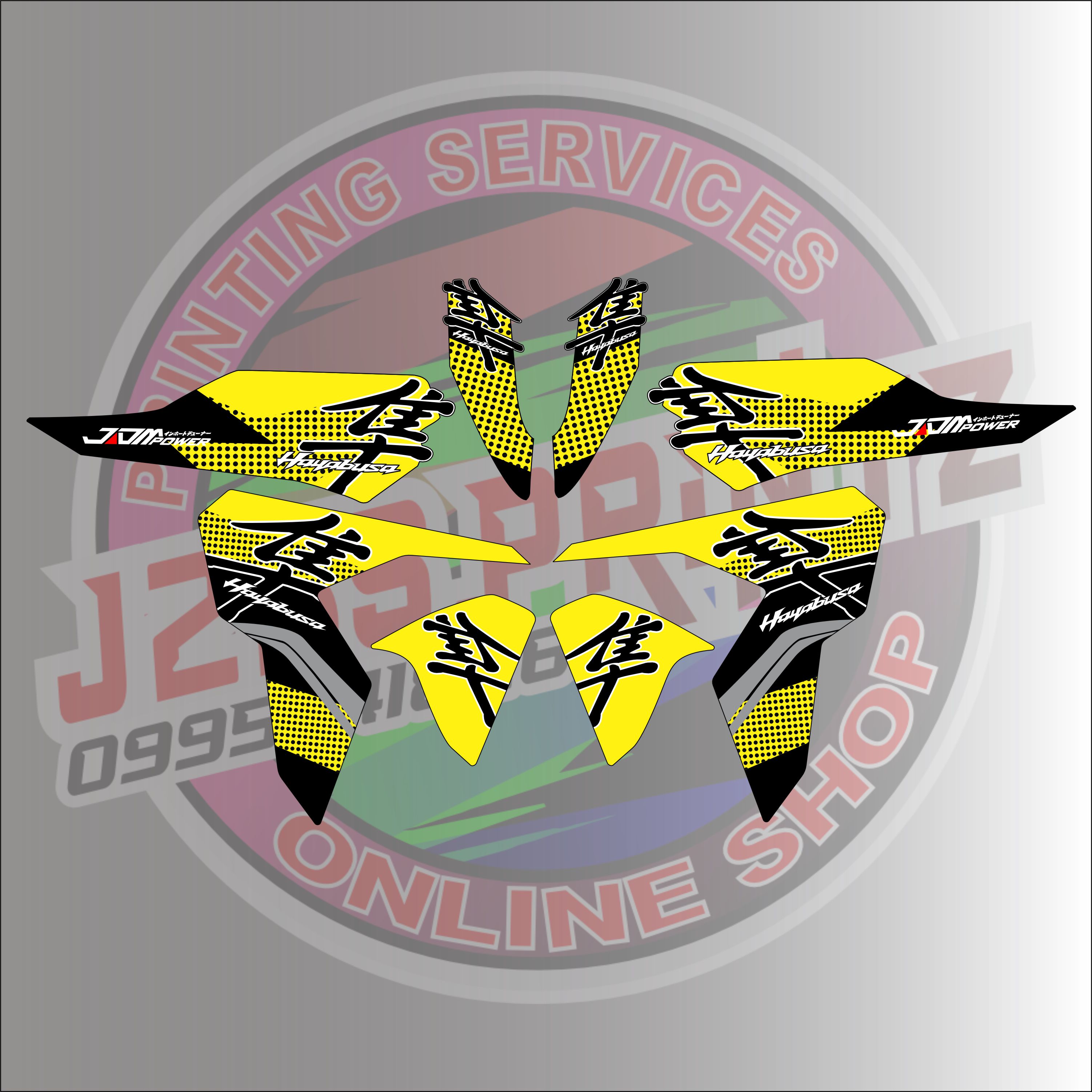 DECALS STICKER FOR HONDA CLICK125 V3 HAYABUSA CONCEPT GLOSSY LAMINATED ...