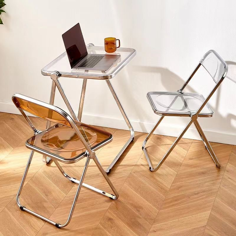 Novia Nordic Folding Chair Transparent Coffee Chair Catering Plastic ...