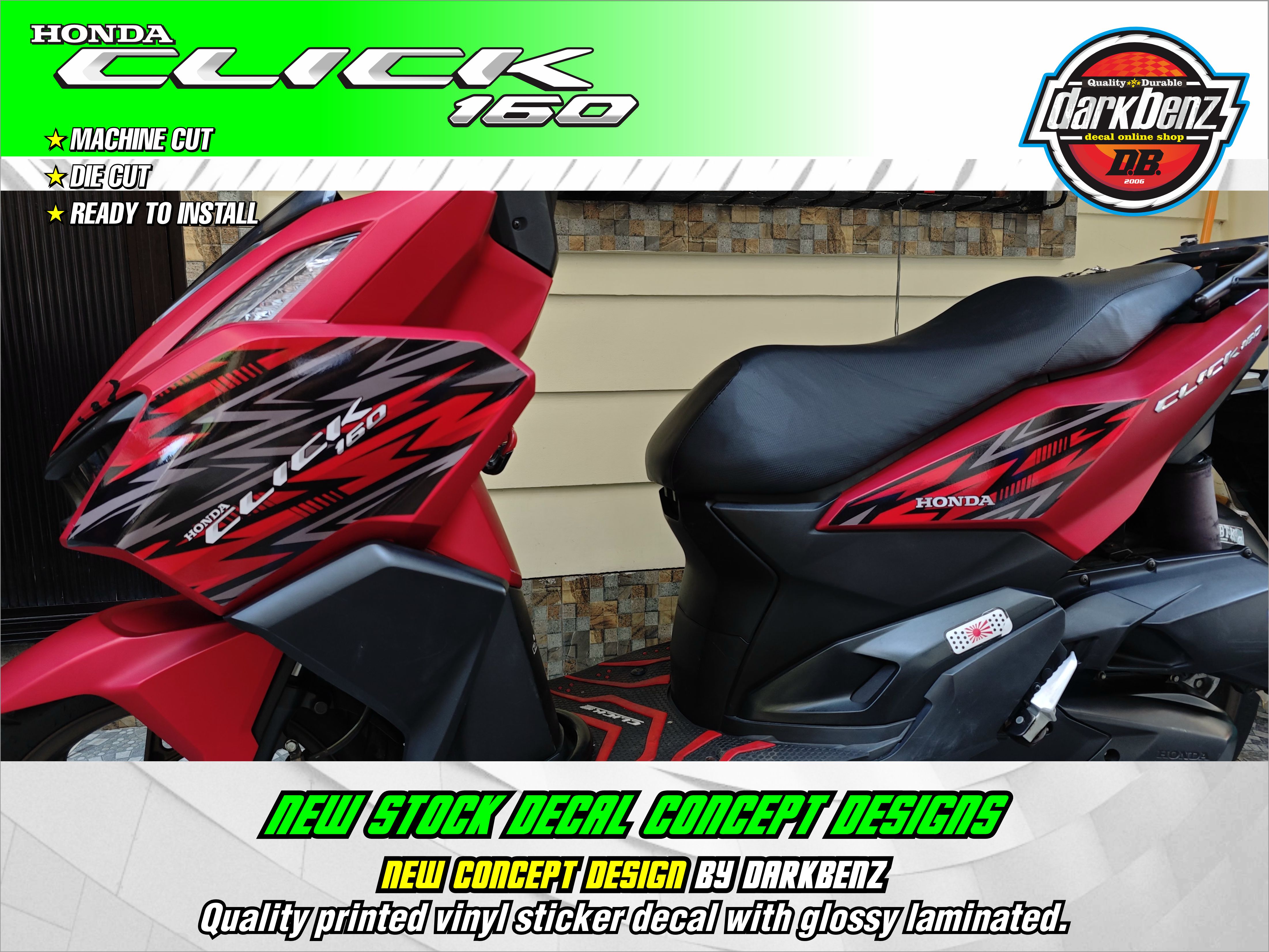 Honda Click 160 V1 New Concept Quality Printed Sticker Decal | custom ...