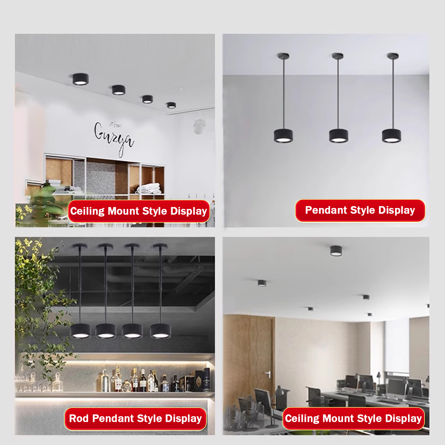 LED ultra-thin surface mounted spot light without openings suitable for ...