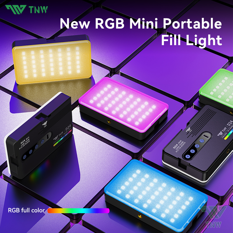 TNW D24 Portable RGB Light LED Video Light Photography Light Dimmable ...