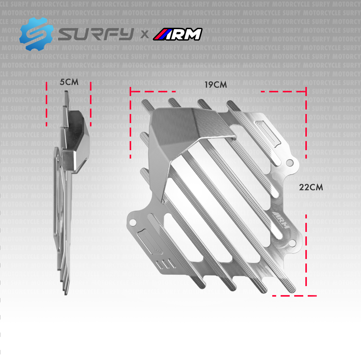 ARM Radiator Cover 6061-T6 Aluminum CNC Heavy-Gauge Airflow Design For ...