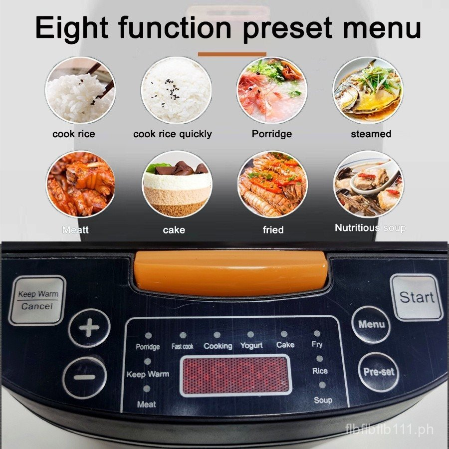 Big Rice Cooker Black Smart Screen electric rice cooker Non-Stick Rice ...