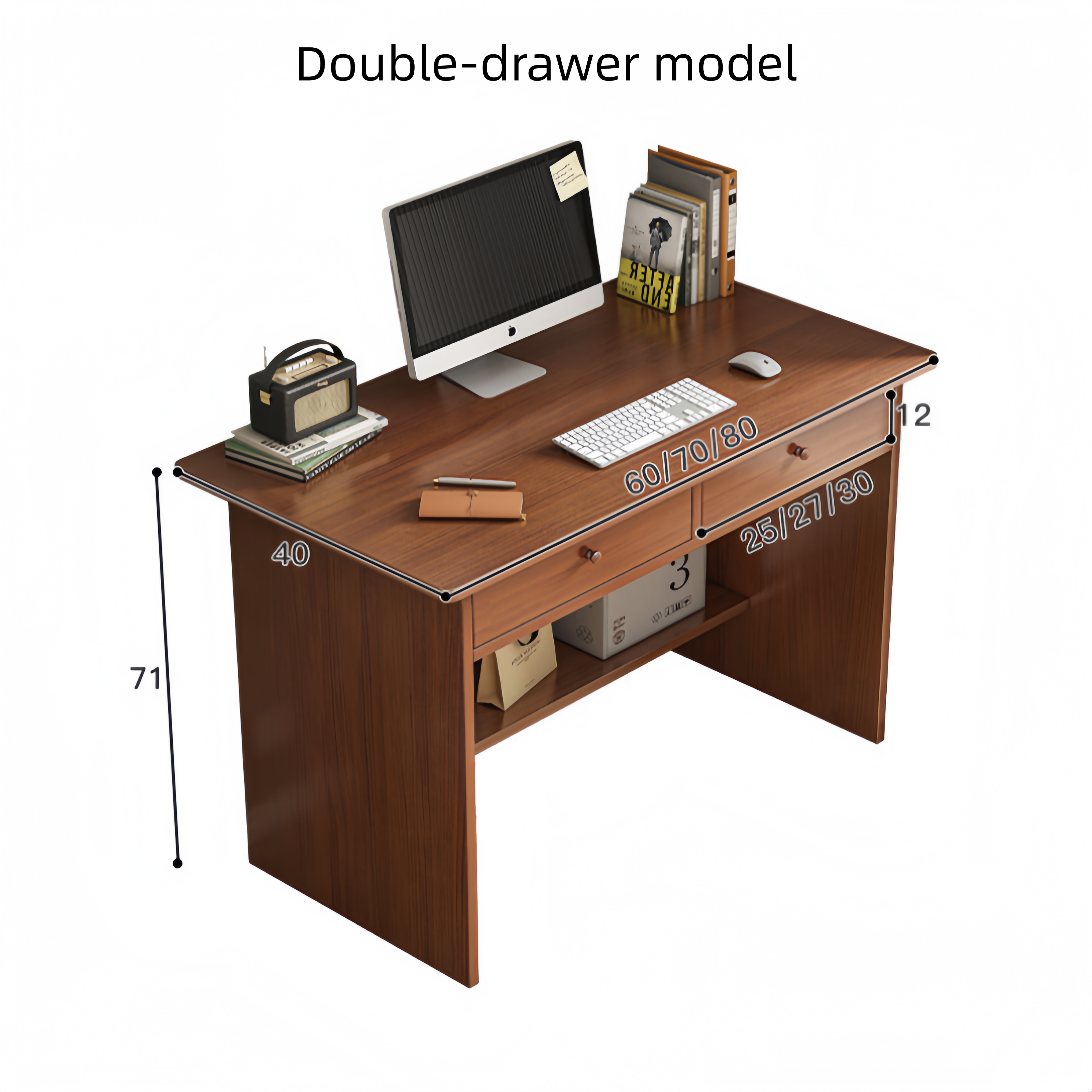 Study desk Wood Drawer Simple Small Student Writing Desk Study room ...