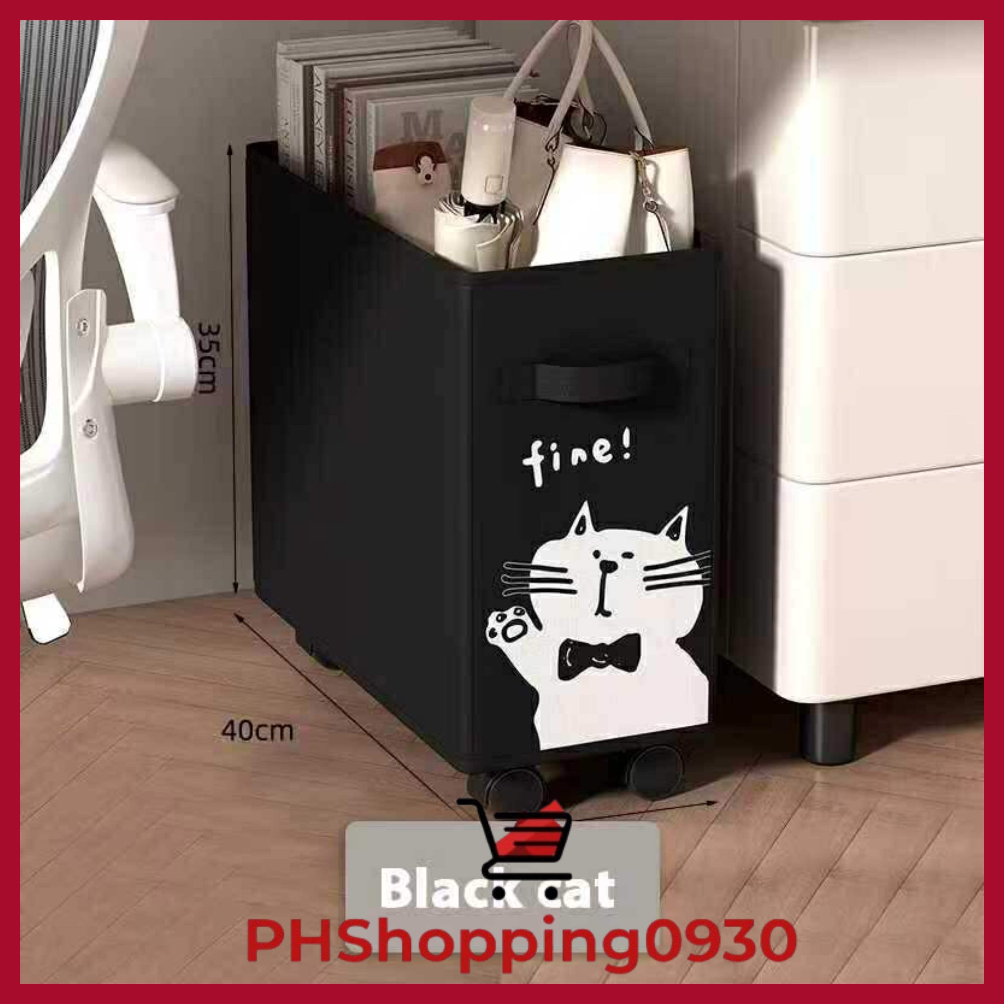 QYZV.PH 40cm Foldable Laundry Basket Large Capacity Storage Box with ...