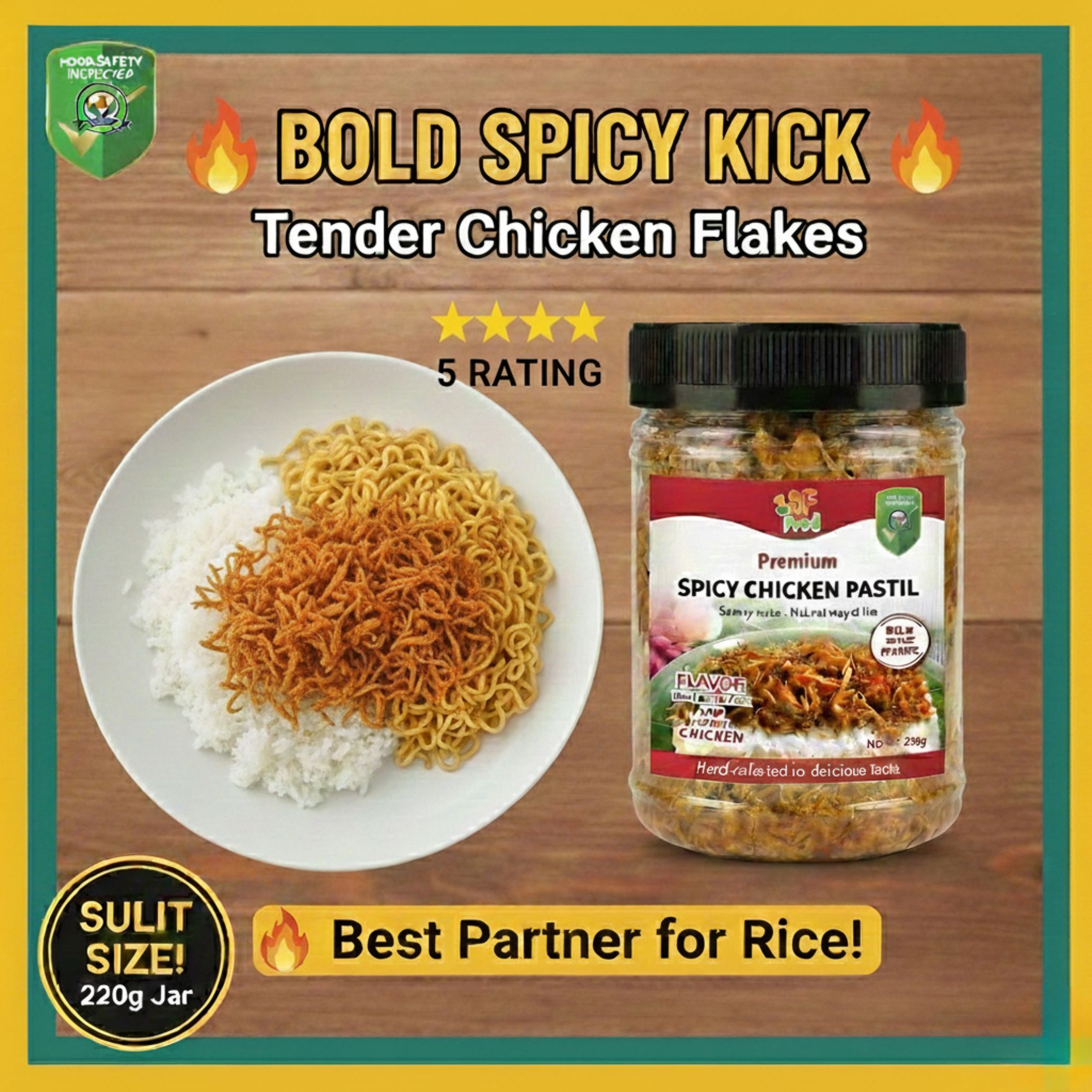 Spicy Chicken Pastil 220g Ready-to-Eat | Shredded Chicken | High ...