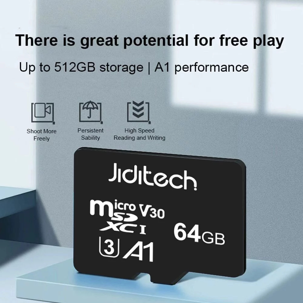 Jiditech Micro Memory Card 32G 64G 128G Memory Card Speed up to 633x ...