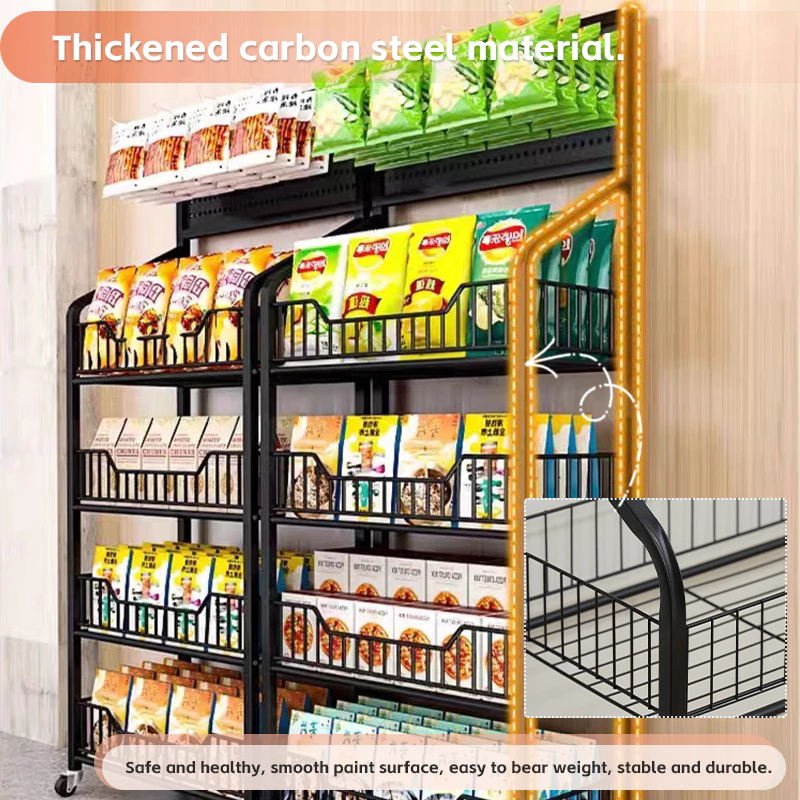 Supermarket Shelves Snack Shelf Grocery Rack 5 Layers Display Rack For ...
