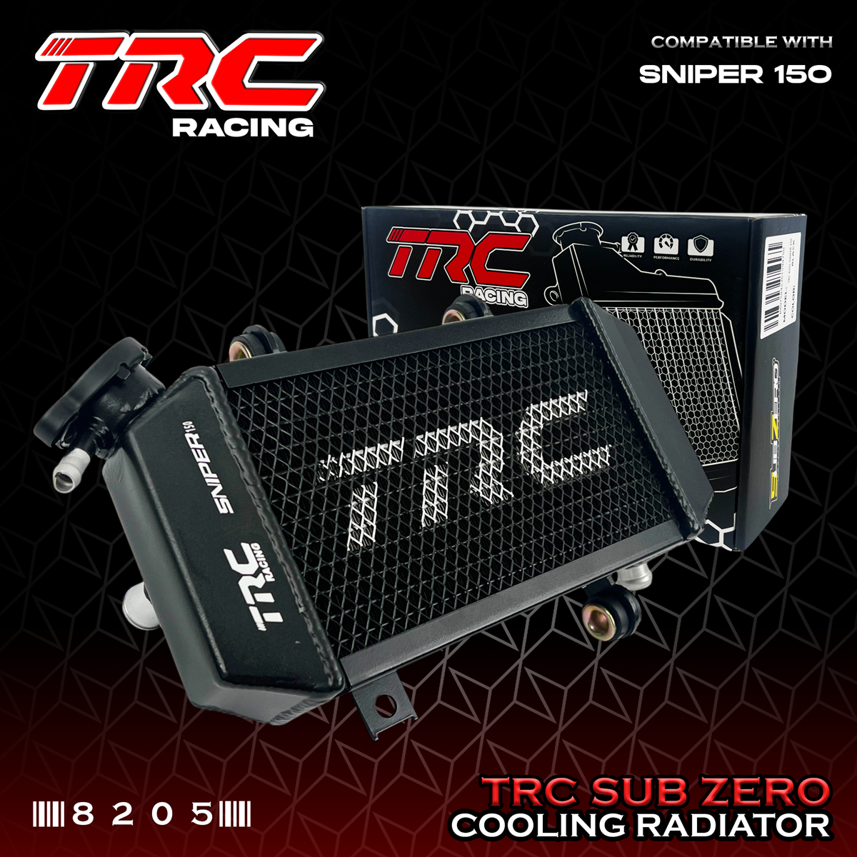 TRC SUB ZERO COOLING RADIATOR for SNIPER 150 8205 | Shopee Philippines