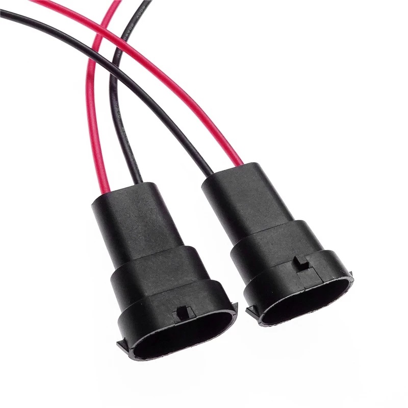 2Pcs H8 H9 H11 Male Socket Adapter Connector Cable Plug for LED Fog ...