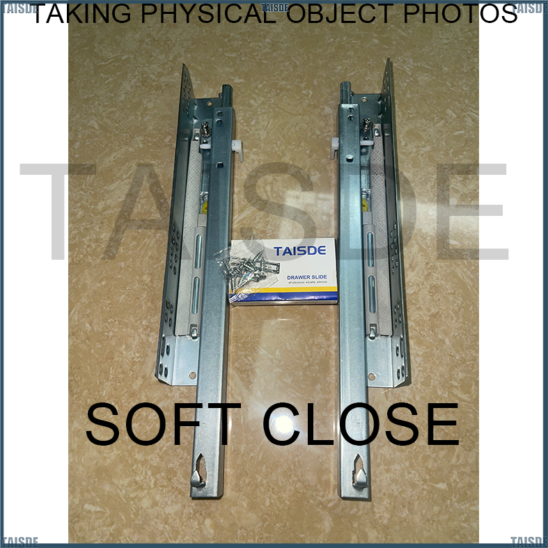 Undermount Drawer Guide Hydraulic Soft Close 2 FOLD Hidden type(2 pcs ...