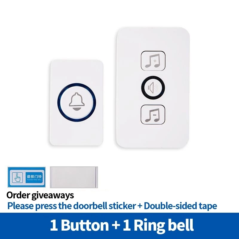 Home Appliances LED Wireless Doorbell IP44 Waterproof Durable 62 Song ...