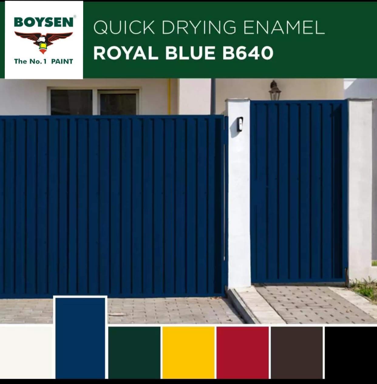 BOYSEN Quick Dry Enamel Royal Blue B640 4 Liters / 1 Gallon | Shopee ...