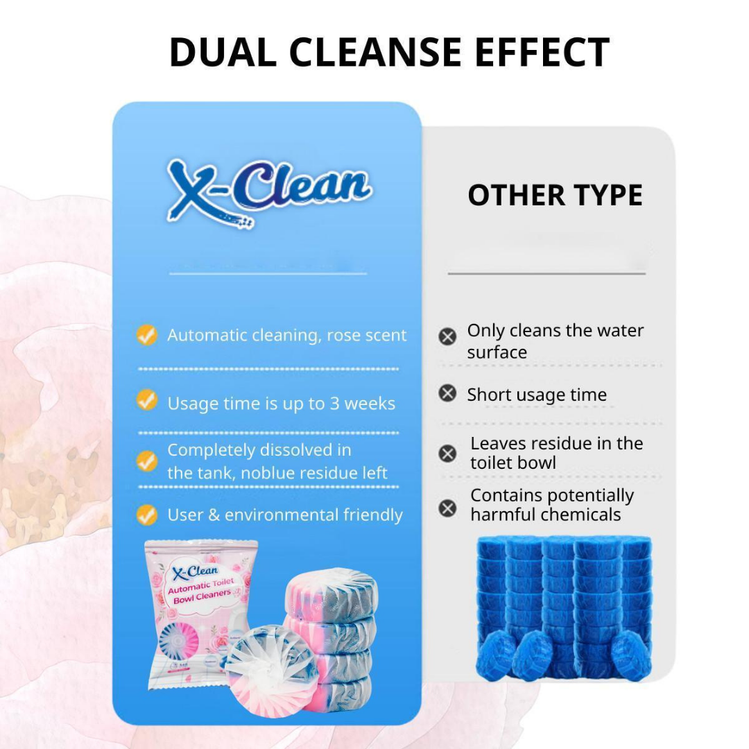 X Clean Toilet Cleaning Tablets Automatic Toilet Bowl Cleaner ...