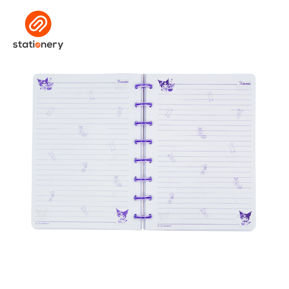 Kuromi Notebook Ruled PP Disc Bind w Ruler A5 (148x210mm) | Shopee ...