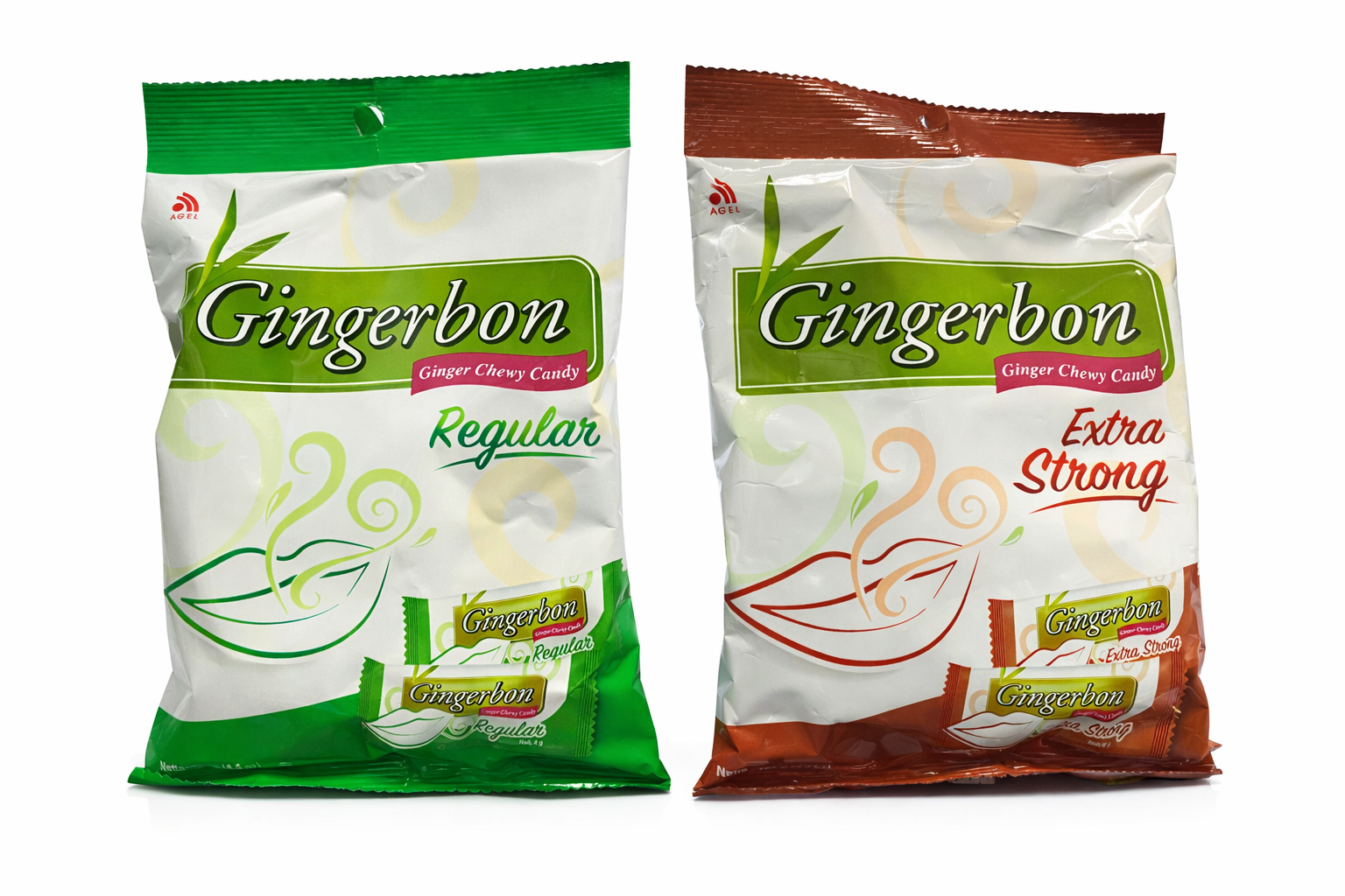 Gingerbon Ginger Chewy Candy | Regular and Extra Strong - Net Weight