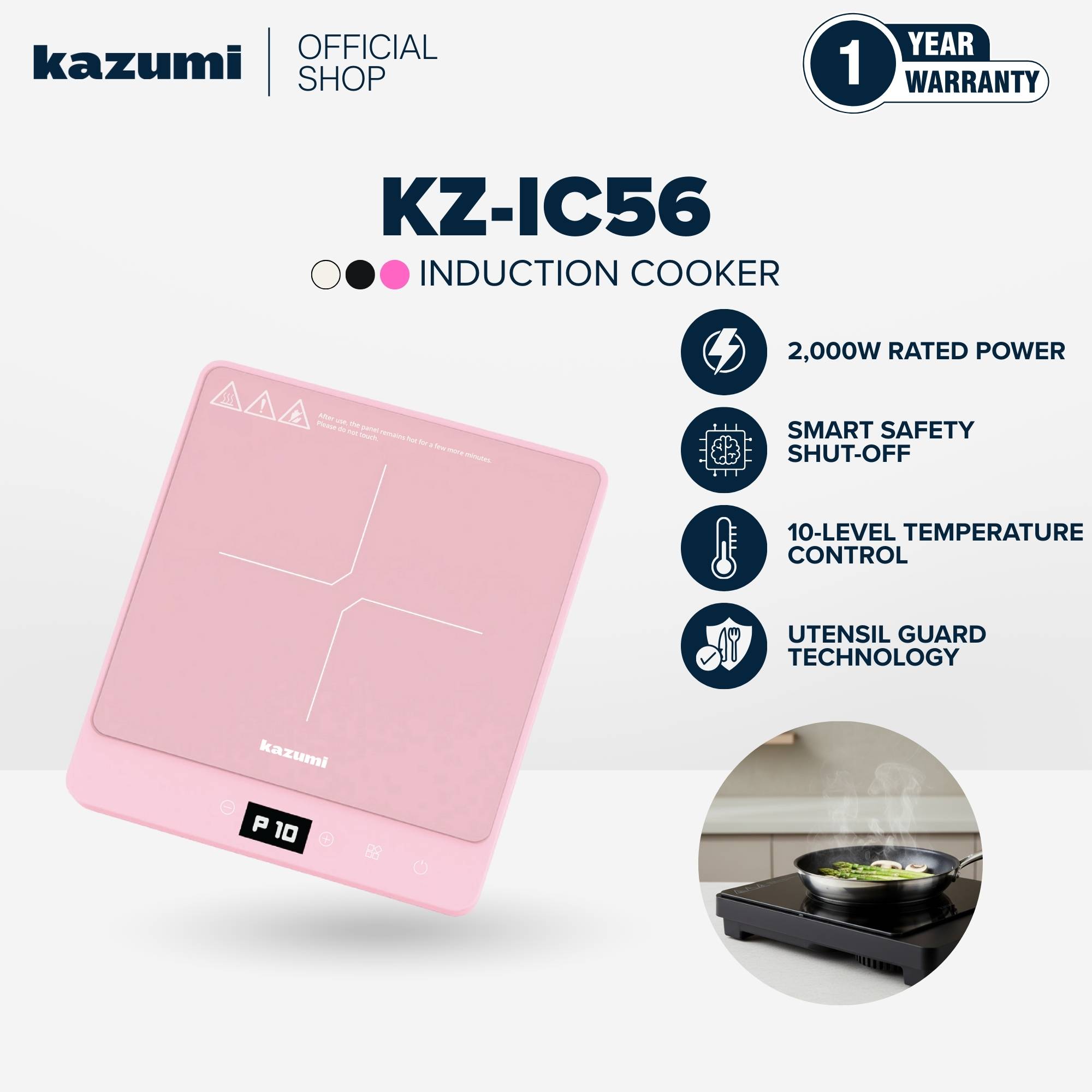 Kazumi KZ-IC56 Induction Cooker 2000W | Shopee Philippines