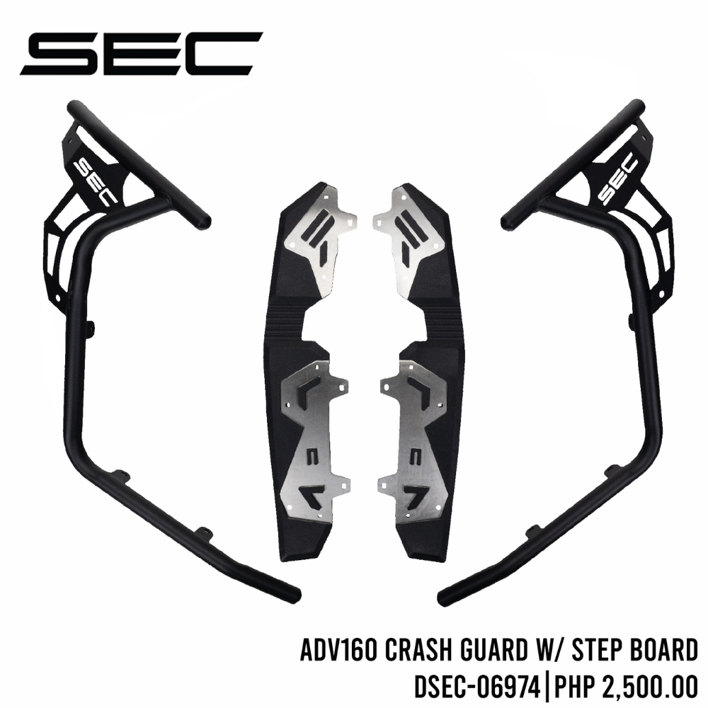 SEC Crash Guard w/ Step Board for Honda ADV160 – Heavy Duty Side ...
