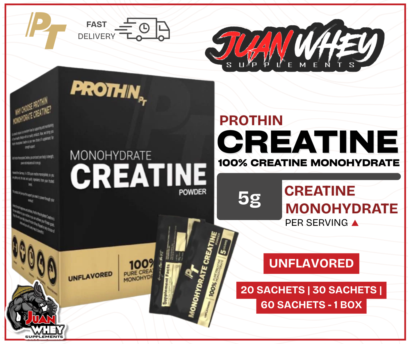 PROTHIN CREATINE MONOHYDRATE 20/30/60 SERVINGS | Shopee Philippines