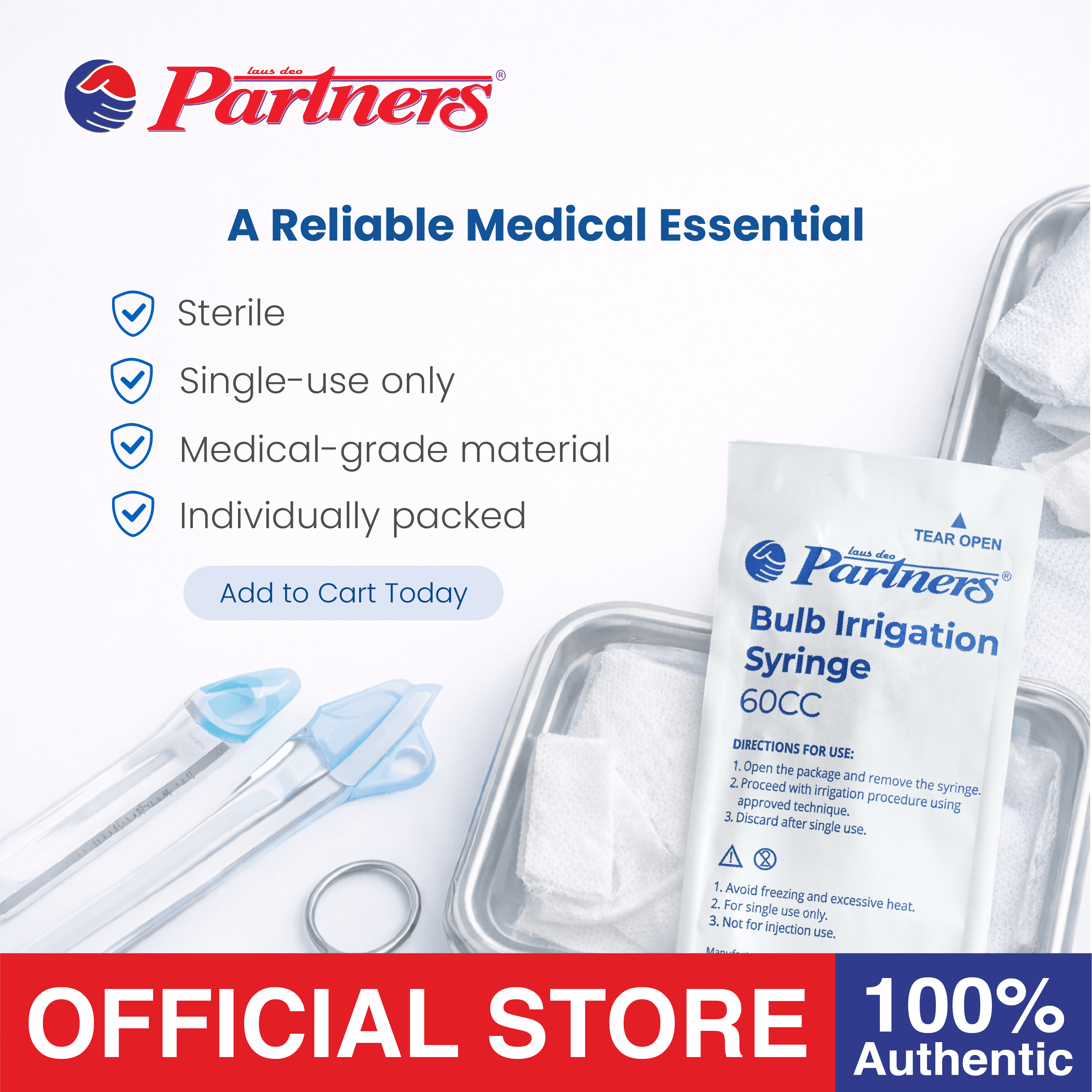 Partners Asepto Syringe 60cc - 1 pc | Shopee Philippines