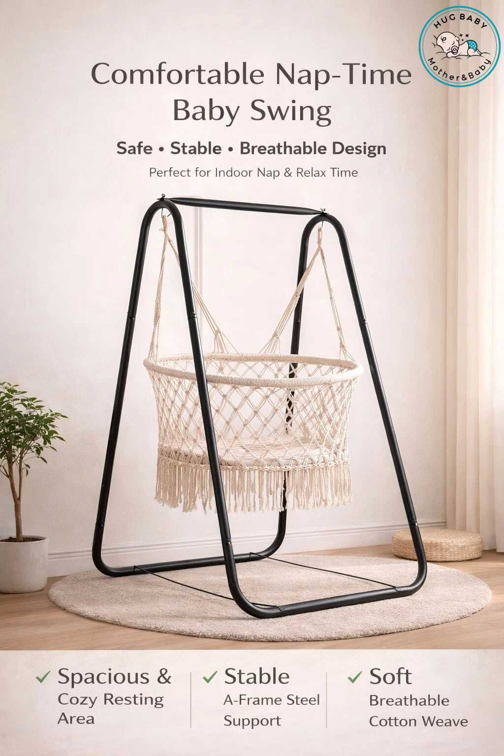 Duyan for Baby with Stand Non-slip Strong Load-bearing Sturdy ...