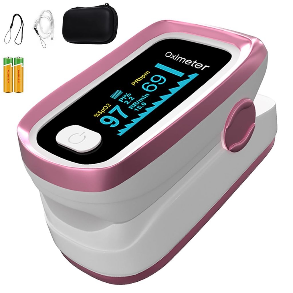 Medical Finger Pulse Oximeter RR Blood Oxygen With Respiratory Rate ...