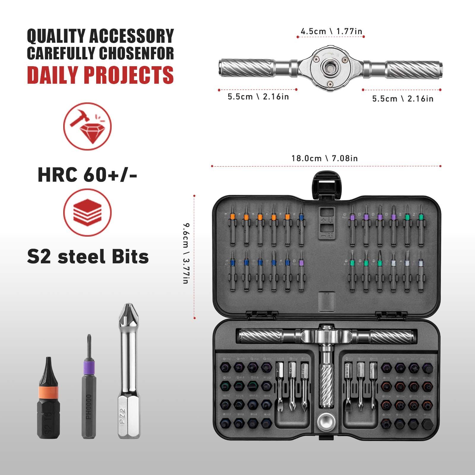 VMAN Precision 66in1 magnetic ratchet screwdriver set Detachable T ...
