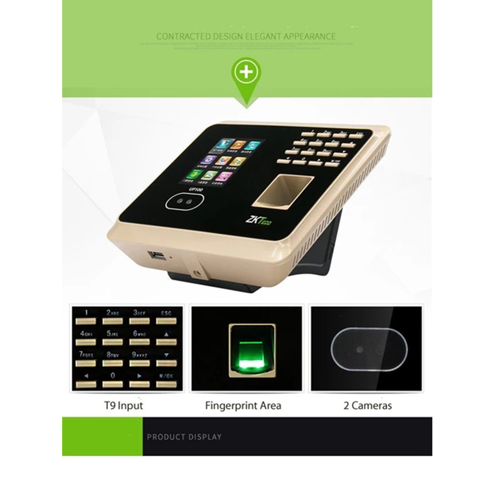 ZKTeco UF100PLUS WiFi Biometric Face and Fingerprint Time-Attendance ...