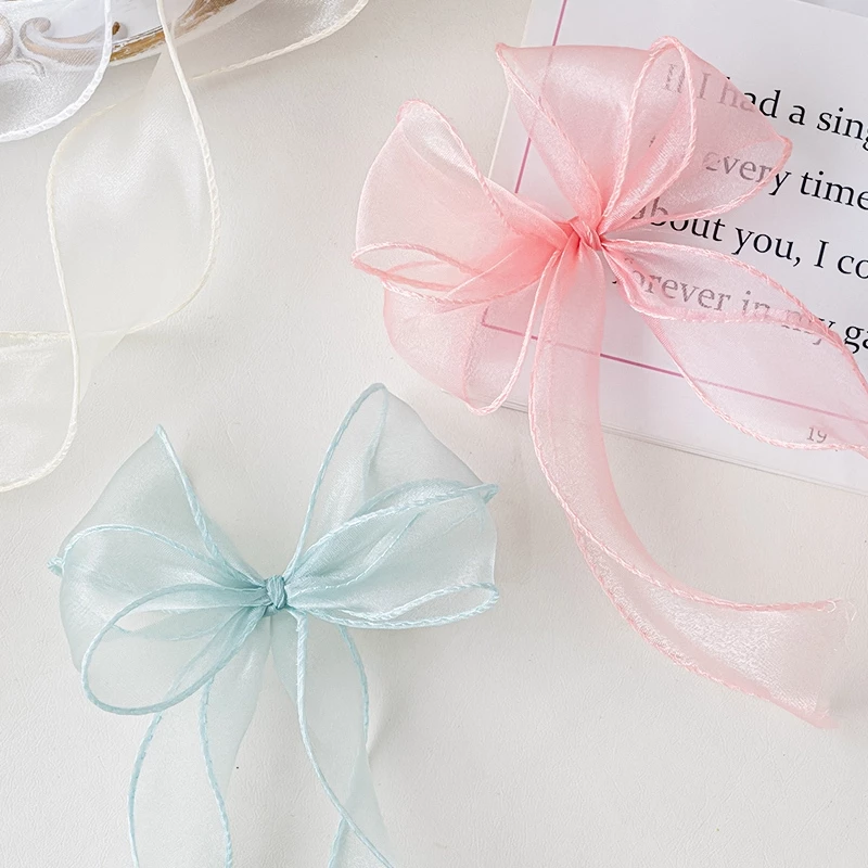 4cm/8m Plain Fishtail Ribbon Yarn With Wavy Edge Wrap Flower Gift ...