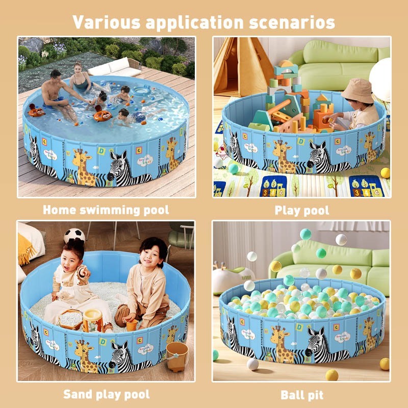 Non-Inflatable Swimming Pool For Kids Multipurpose Foldable Ball Pit ...