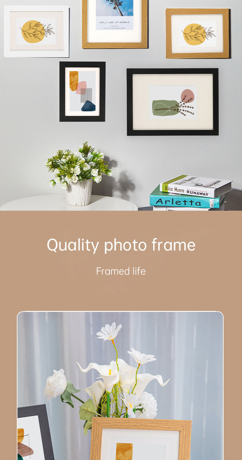 Deli Picture Frame A4/6R/5R/4R Home Decor Wooden Picture Frame Wall ...