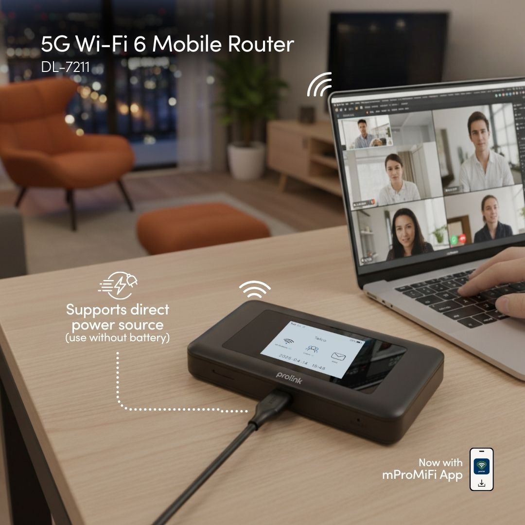 Prolink DL-7211 5G Wi-Fi 6 5G Mifi Router 5G Pocket Wifi Openline ...