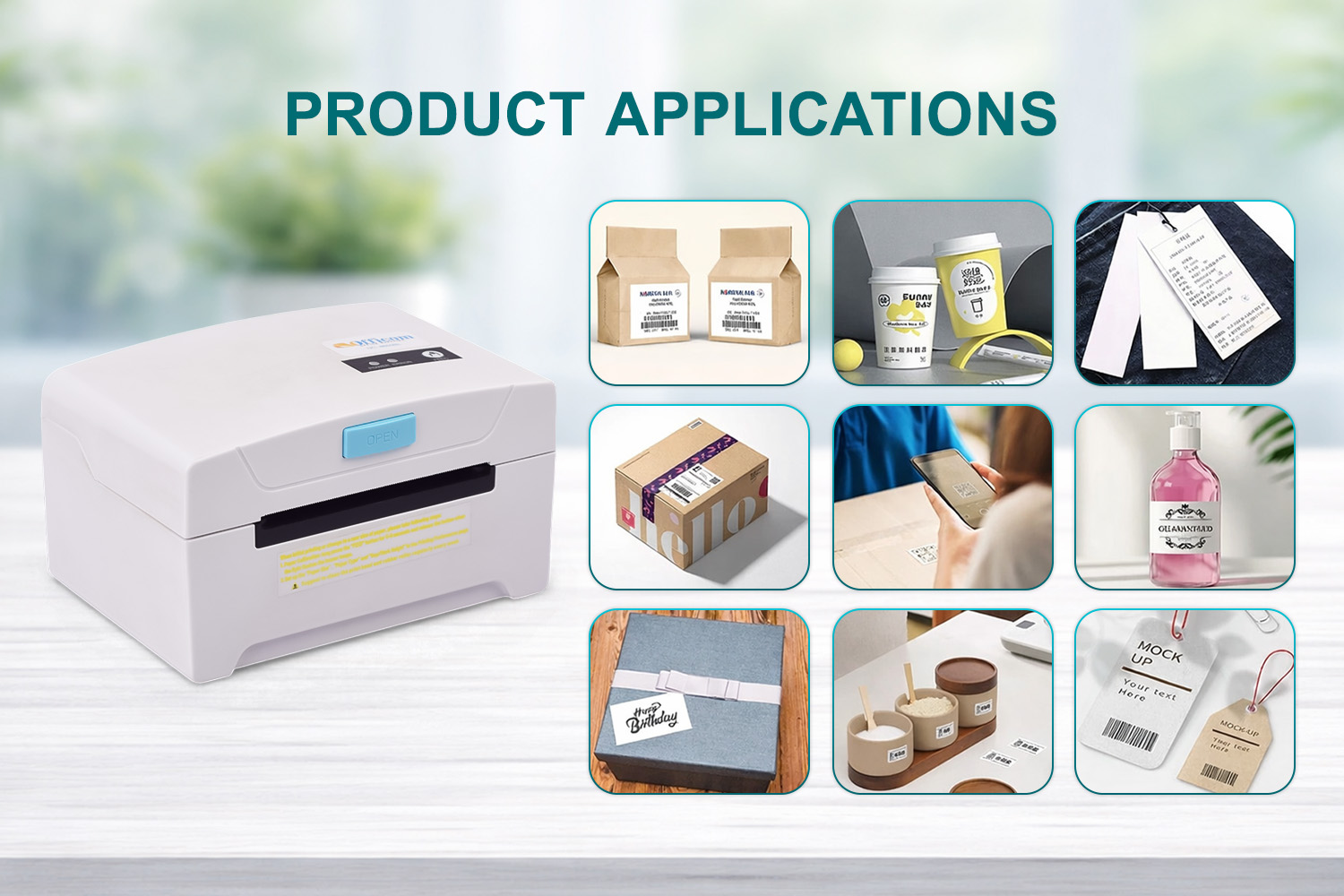 A8 Thermal Label Printer Officom Bluetooth USB 3x6 Shipping For A8 ...