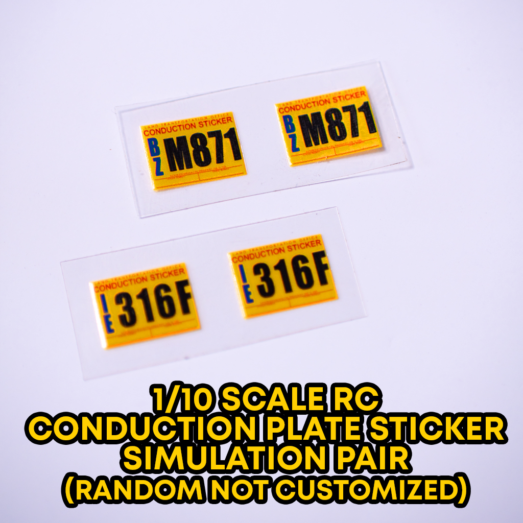 1/10 & 1/12 Scale RC Conduction Sticker Simulation Pair (Random not ...