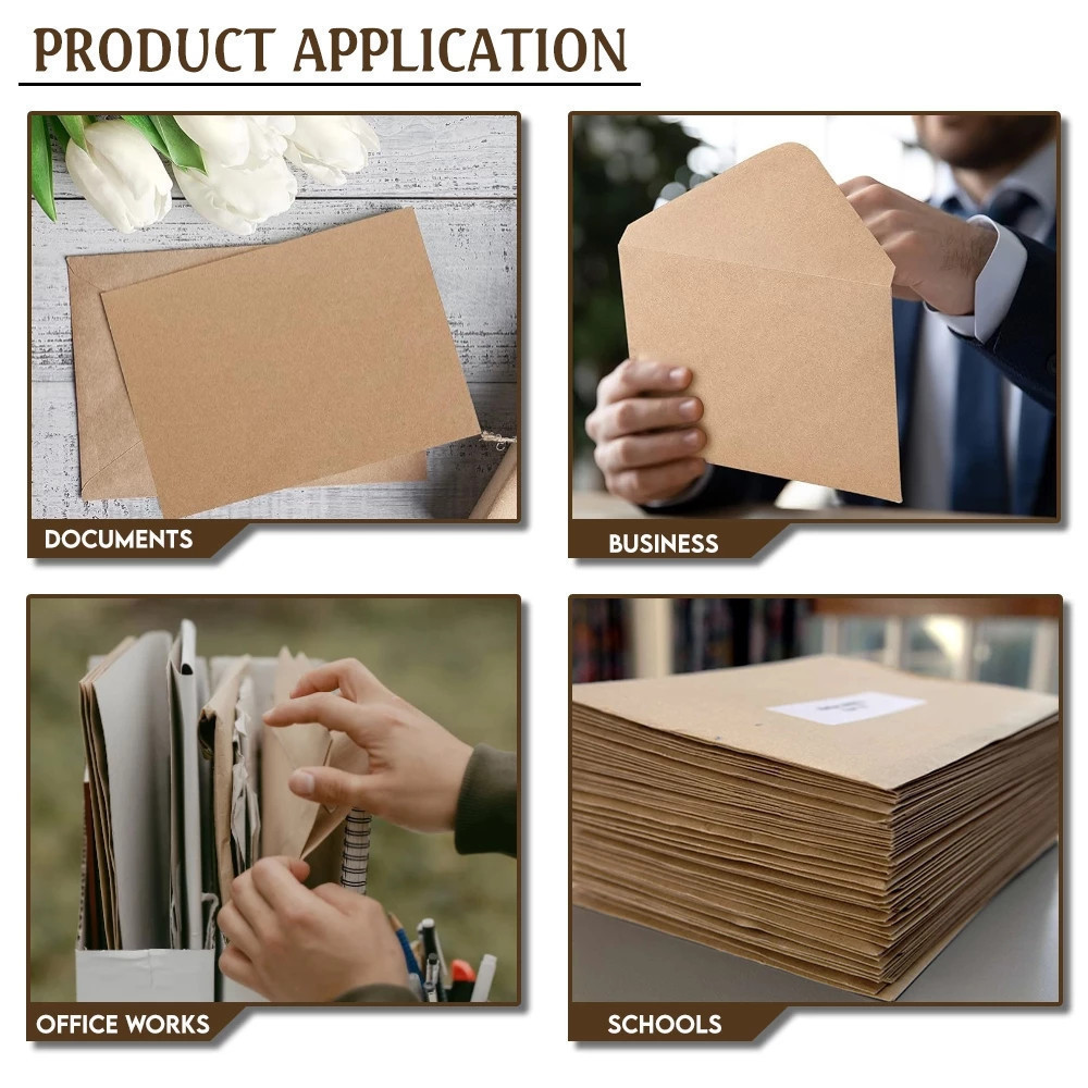 50/100PCS Brown envelopes (long/short size) | For mailing supplies for ...