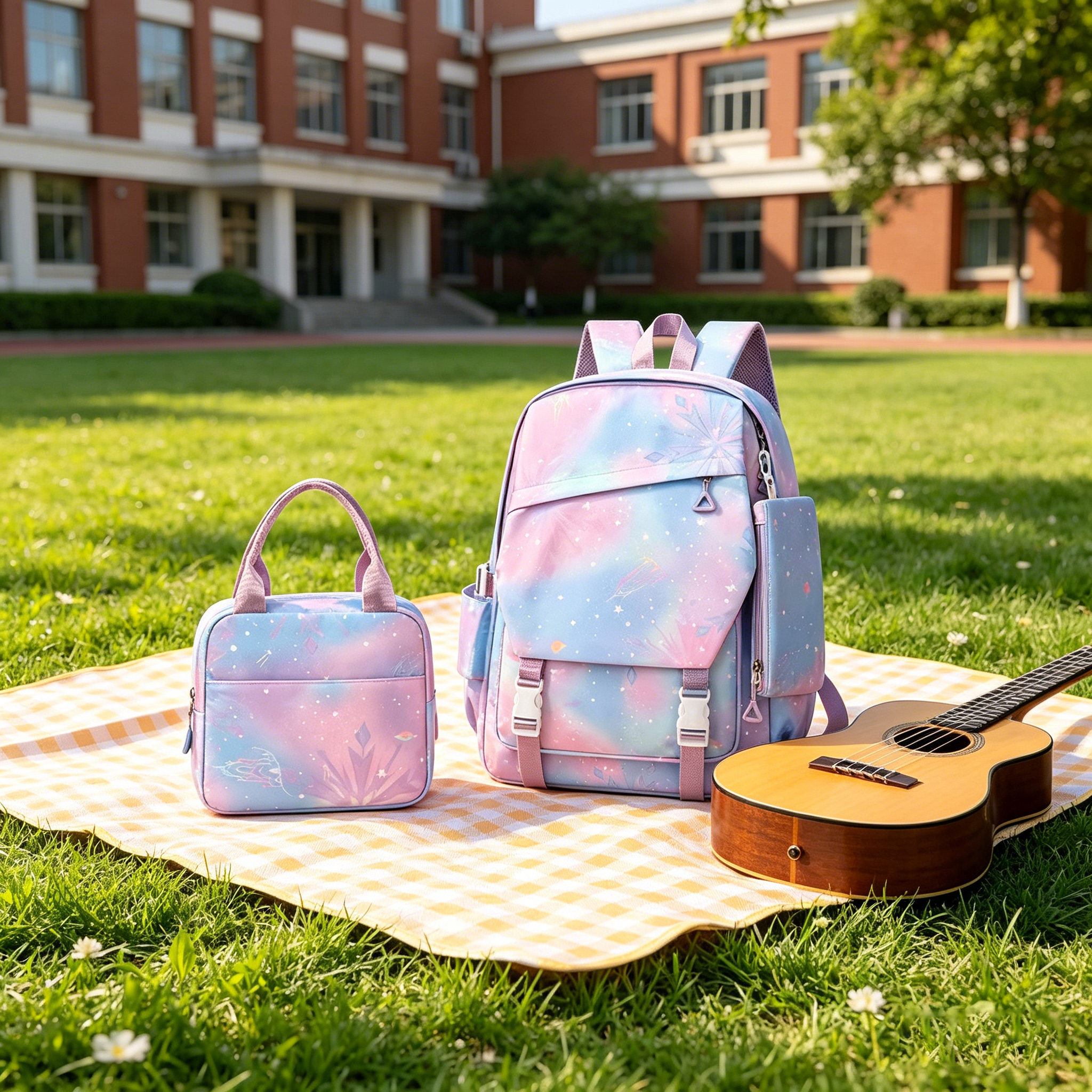 Starlight Gradient Three Piece Backpack Korean Fashion Canvas 3 In1 ...