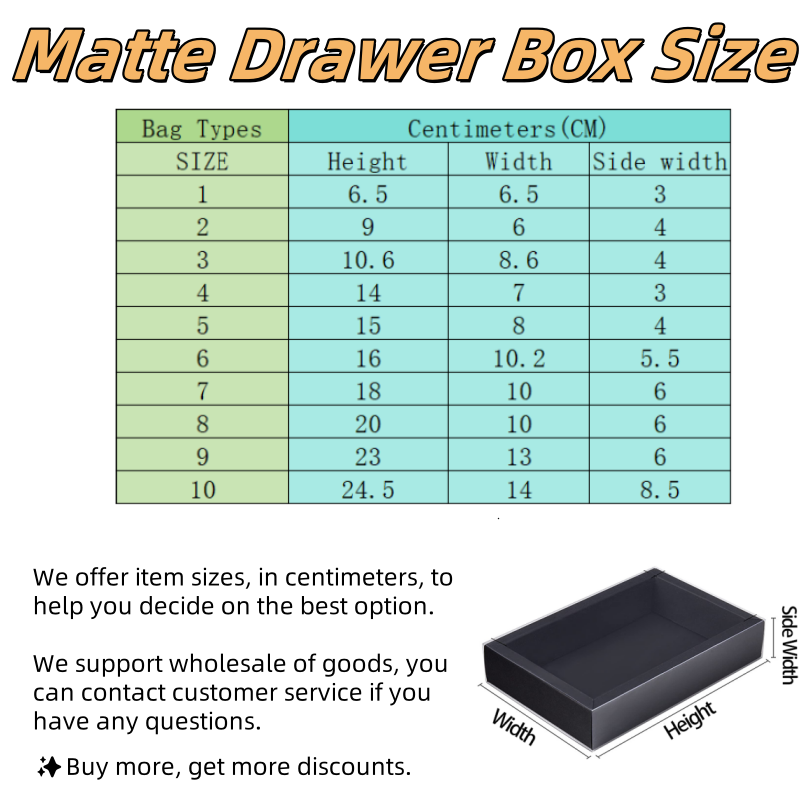 20pcs set drawer paper plastic diy gift box product packaging gift box ...