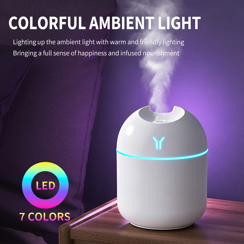 LXL 250ml Mini Ultrasonic Air Humidifier RGB Mood Light USB Home ...