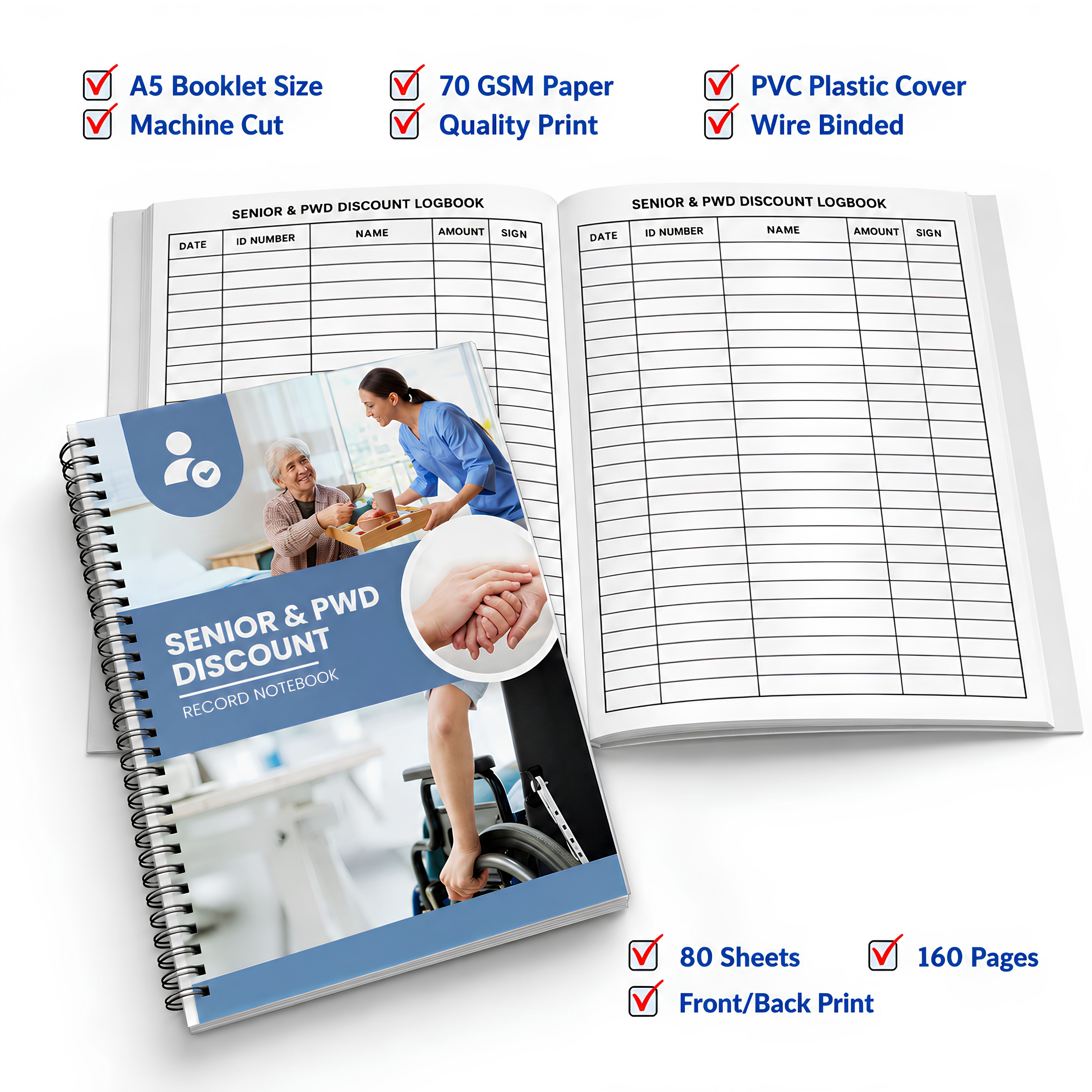 Senior & PWD Discount Record Notebook | BIR-Compliant Sales & Discount ...