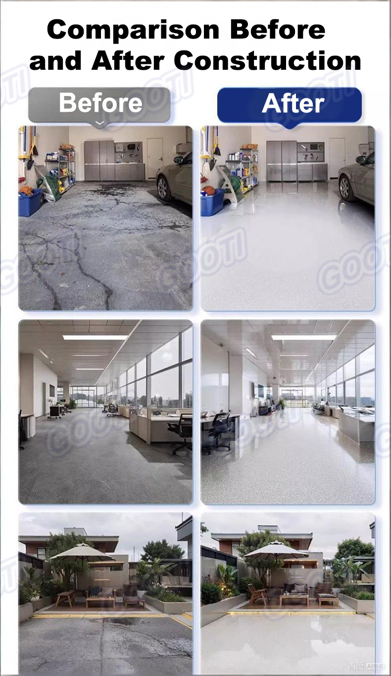 GOOTI 4kg Gloss Epoxy Colored Sand Self Leveling Floor Paint Imitation ...