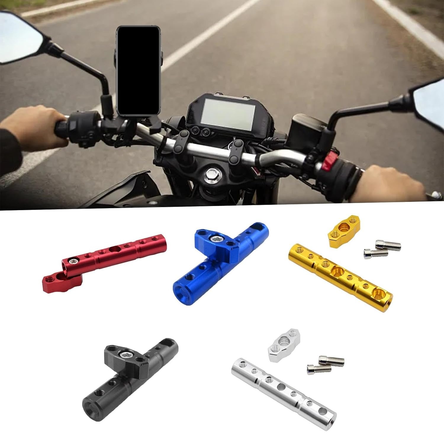 Motorcycle Multi-purpose Extension Bracket Rear View Mirror Extender ...