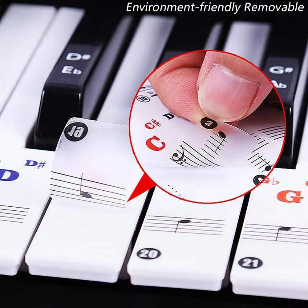Stic Piano Stickers For Keyboard Sticker Organ Label Transparent ...