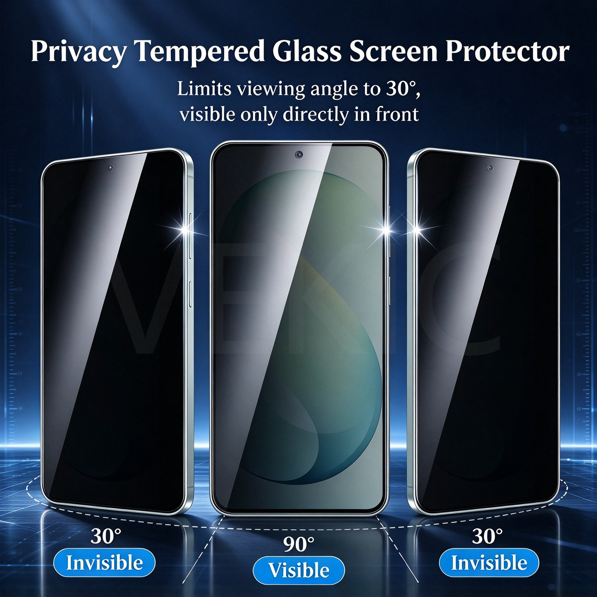 VEKIC For Samsung Galaxy S26 FE Privacy Screen Protector Full Screen ...