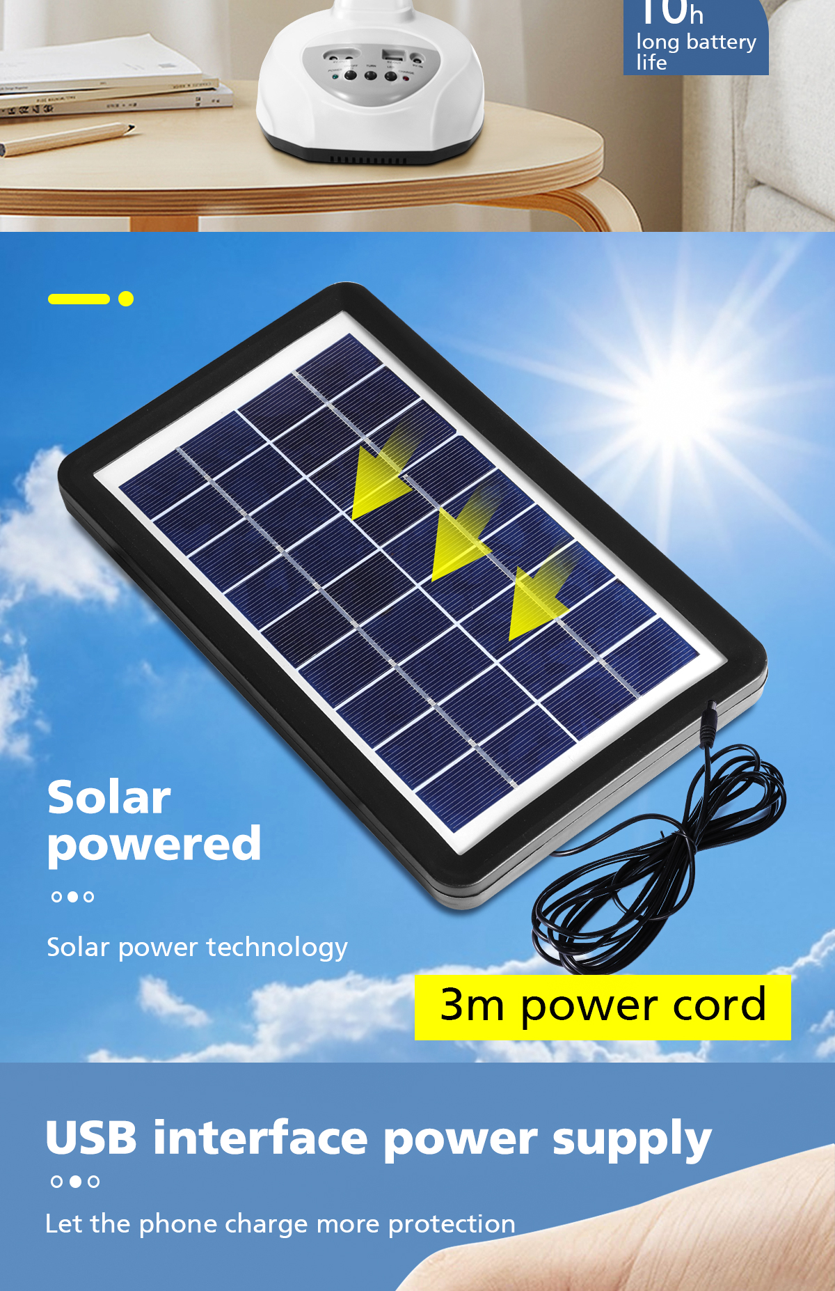 Keycool Powerful Solar Electric Fan Heavy Duty Solar Fan With Solar ...