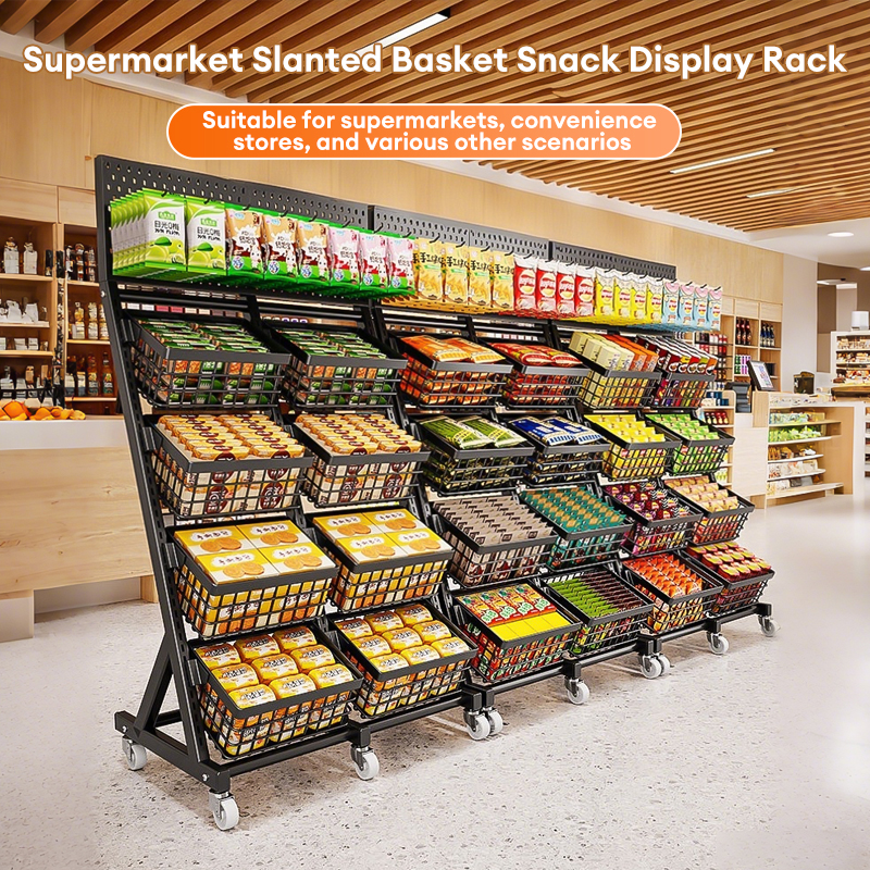 Supermarket Shelf 5 Layer Mobile Display Rack Snack Shelf Kitchen ...