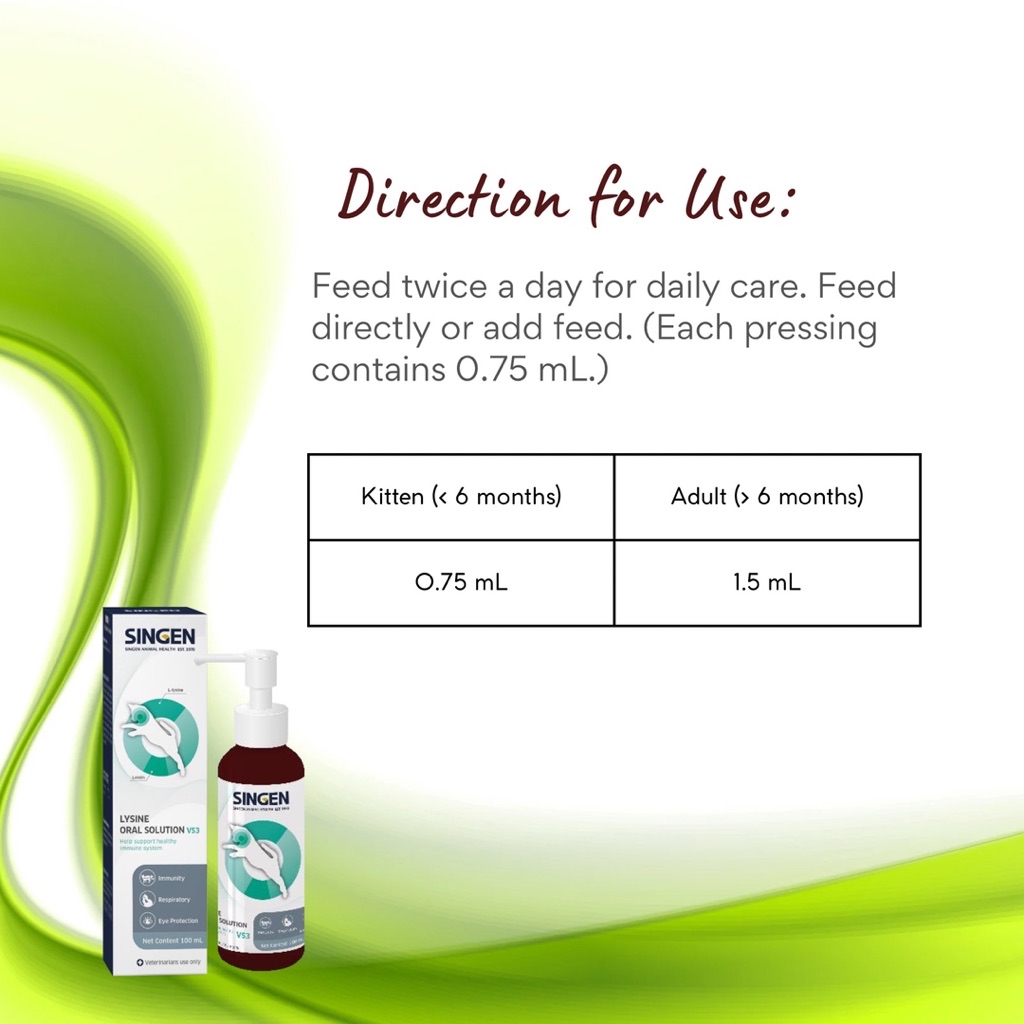Lysine Oral Solution VS3 (Singen) - 100 mL | Shopee Philippines